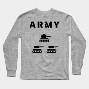 Military Army Tanks Long Sleeve T-Shirt